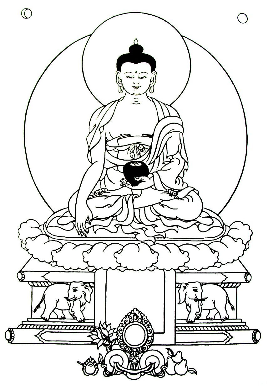 Будда рисунок детский